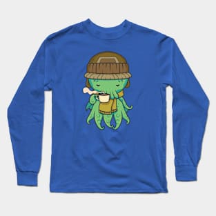 Kawaii Cthulhu Hot Chocolate Cartoon Long Sleeve T-Shirt